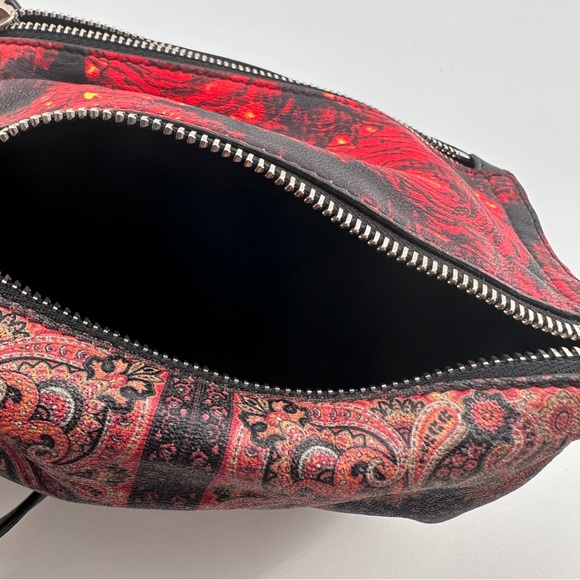 GIVENCHY 
Rubber Effect Calfskin Floral Print Pandora Wristlet Black Multicolor - Picture 7 of 16